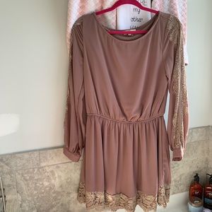 Entro Lace Sleeve Dress